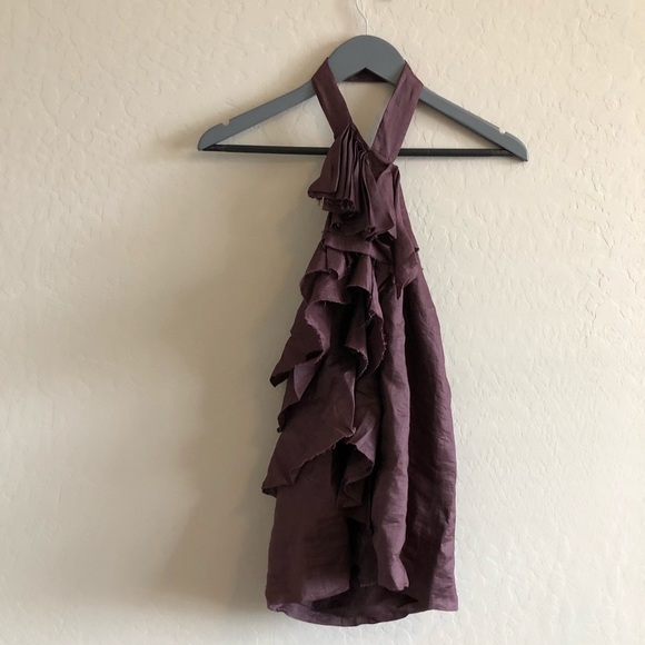 ROBERT Rodriguez Tiered Ruffle Top plum - Picture 4 of 8